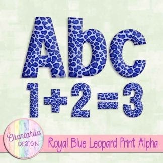 Free royal blue leopard print alpha