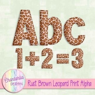 Free rust brown leopard print alpha