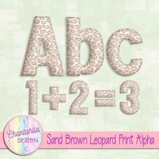 Free sand brown leopard print alpha