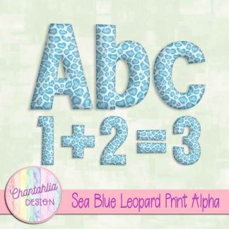 Free sea blue leopard print alpha