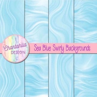 Free sea blue swirly backgrounds digital papers