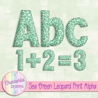 Free sea green leopard print alpha