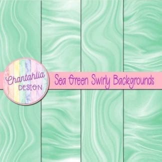 Free sea green swirly backgrounds digital papers