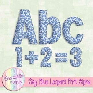 Free sky blue leopard print alpha