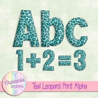 Free teal leopard print alpha