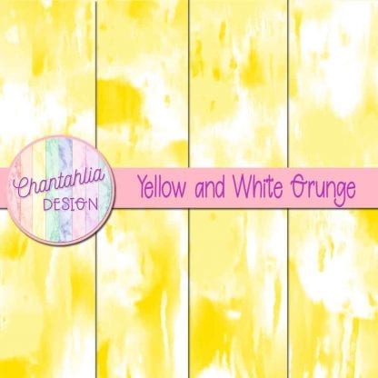 Free yellow and white grunge digital papers