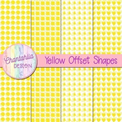 yellow offset shapes digital papers