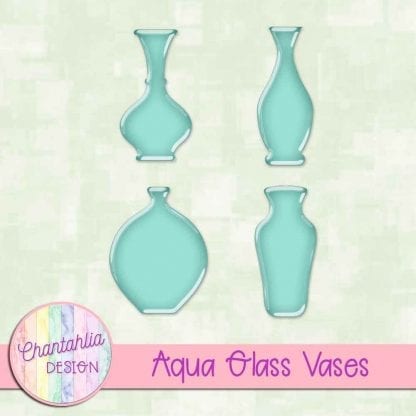 Free aqua glass vases