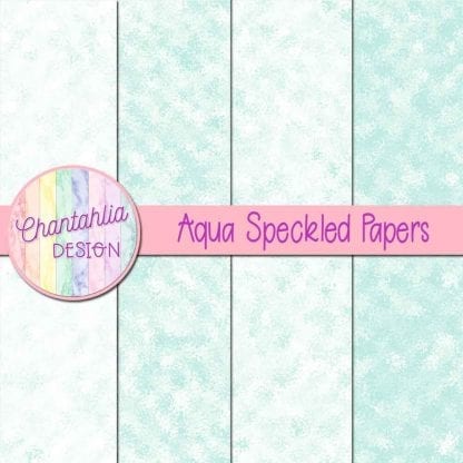 free aqua speckled digital papers