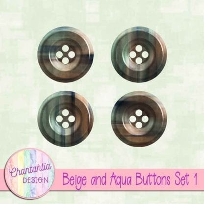 Free beige and aqua buttons