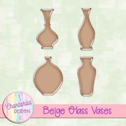 Free beige glass vases