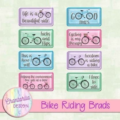 Free digital brads in a Bike Riding theme