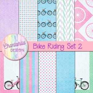 Free digital papers in a Bike Riding theme.