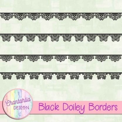 free black doiley borders