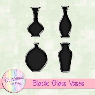 Free black glass vases