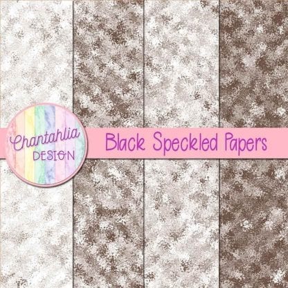 free black speckled digital papers