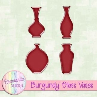 Free burgundy glass vases