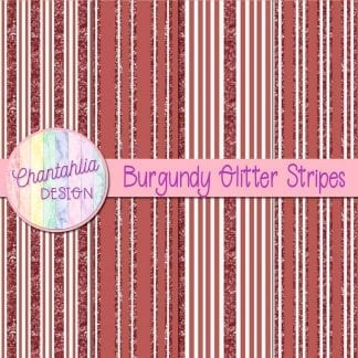 Free burgundy digital papers with glitter stripes designs
