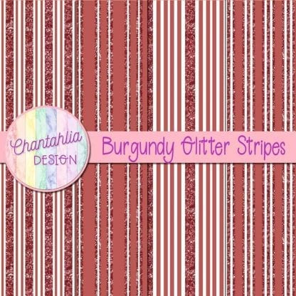 Free burgundy digital papers with glitter stripes designs