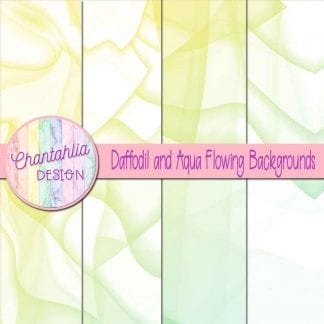 Free daffodil and aqua flowing backgrounds