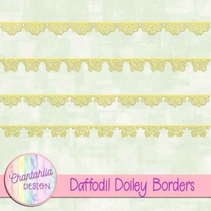 free daffodil doiley borders
