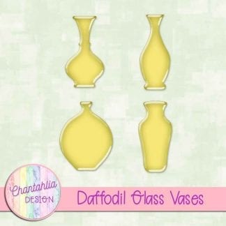 Free daffodil glass vases