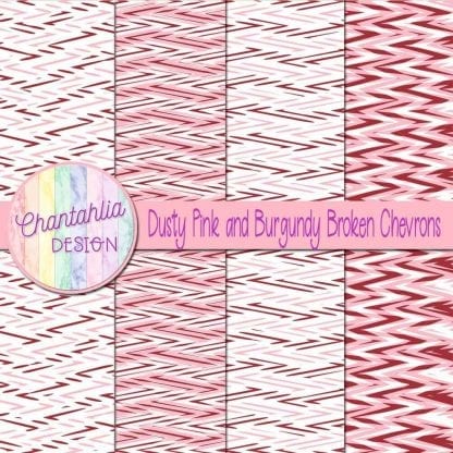 Free dusty pink and burgundy broken chevrons digital papers