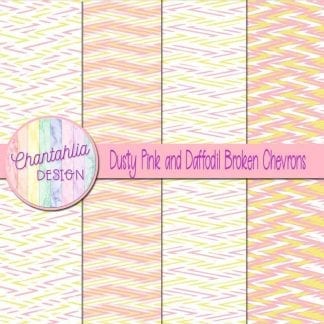 Free dusty pink and daffodil broken chevrons digital papers