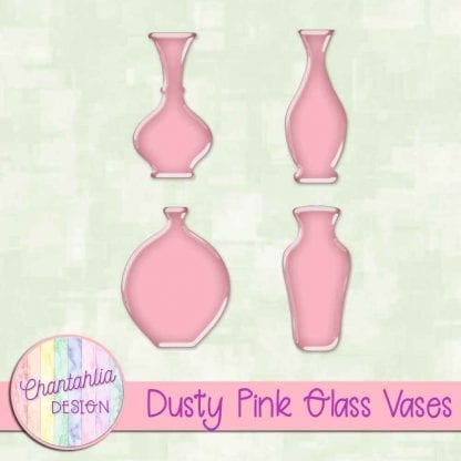 Free dusty pink glass vases