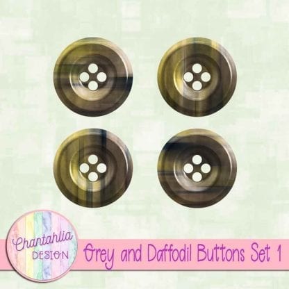 Free grey and daffodil buttons