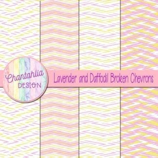 Free lavender and daffodil broken chevrons digital papers