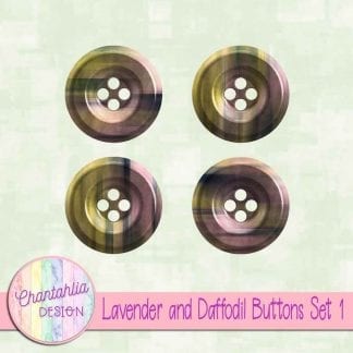 Free lavender and daffodil buttons