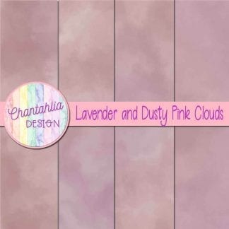 Free lavender and dusty pink clouds digital papers