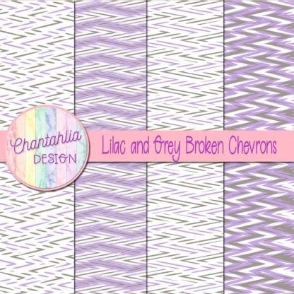 Free lilac and grey broken chevrons digital papers