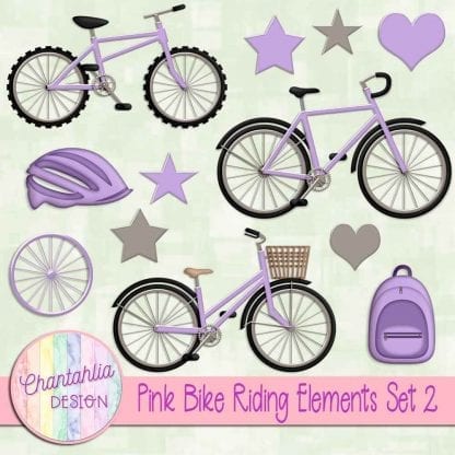 Free lilac design elements in a Bike Riding theme