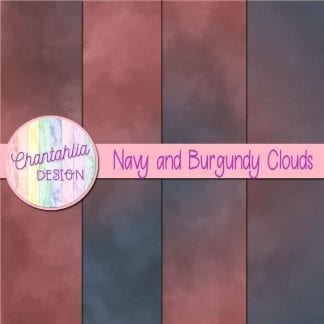 Free navy and burgundy clouds digital papers