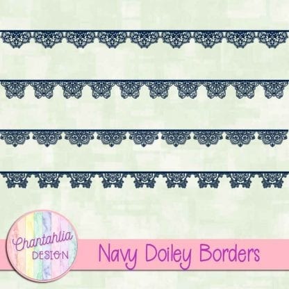 free navy doiley borders