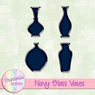 Free navy glass vases