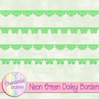 free neon green doiley borders