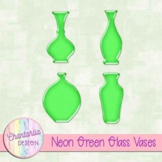 Free neon green glass vases