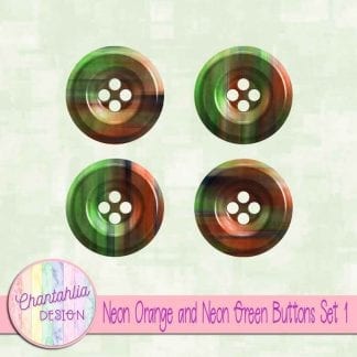 Free neon orange and neon green buttons