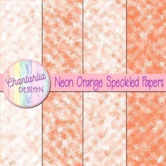 free neon orange speckled digital papers