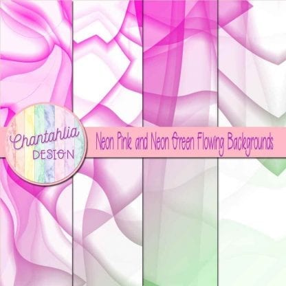 Free neon pink and neon green flowing backgrounds