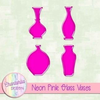 Free neon pink glass vases