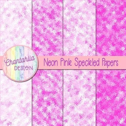 free neon pink speckled digital papers