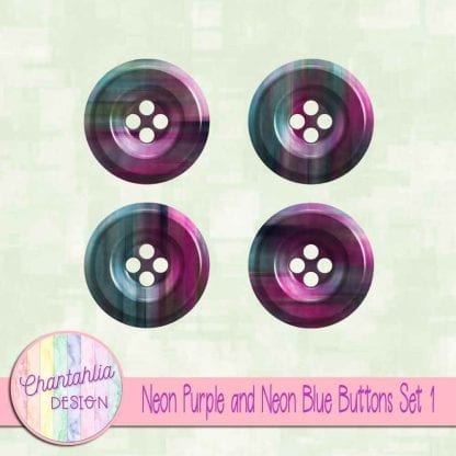 Free neon purple and neon blue buttons
