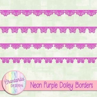free neon purple doiley borders