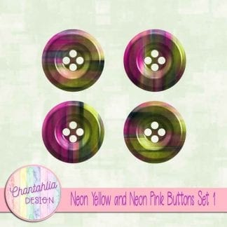 Free neon yellow and neon pink buttons