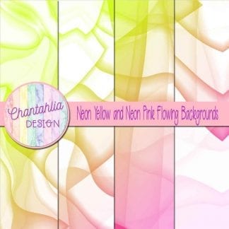Free neon yellow and neon pink flowing backgrounds