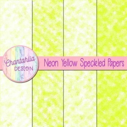 free neon yellow speckled digital papers